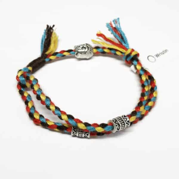 Tibetan bracelet buddha blue/red/brown