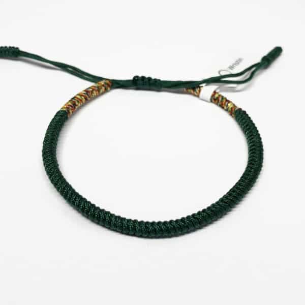 Tibetan bracelet ends dark green/multi